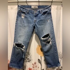 Women’s Vintage Hollister distressed Denim Capris Jeans size 5, 27